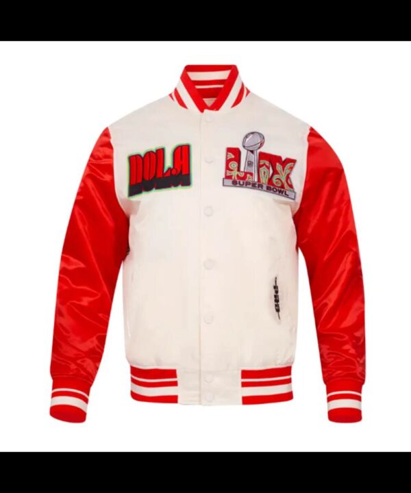 Retro Super Bowl 59 Classic Rib Satin Jacket