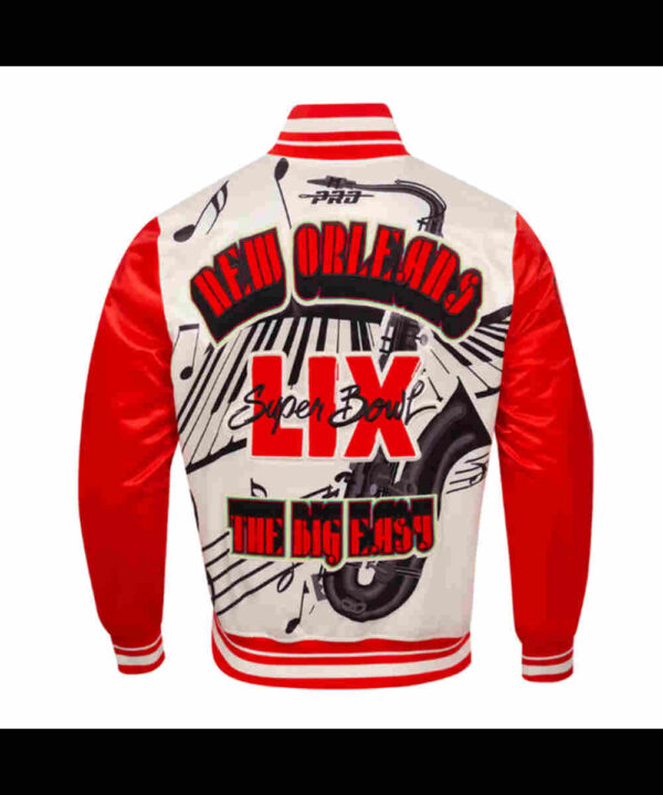 Retro Super Bowl 59 Classic Rib Satin Jacket