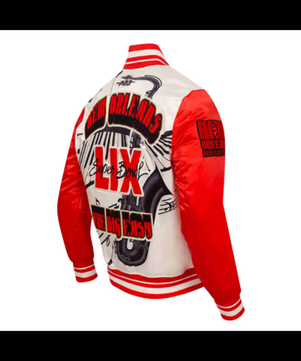 Retro Super Bowl 59 Classic Rib Satin Jacket
