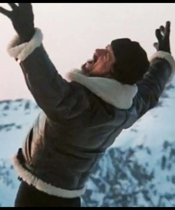 Rocky Balboa Sylvester Stallone Shearling Leather Jacket