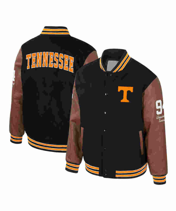 Tennessee Volunteers Black and Brown Letterman Jacket