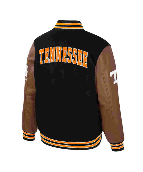 Tennessee Volunteers Black and Brown Letterman Jacket