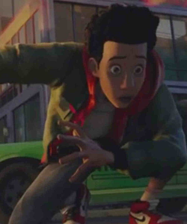 Into The Spider Verse Miles Morales Jacket with Red Hoodie