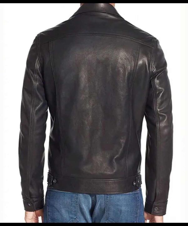 Uncharted Movie Tom Holland Black Leather Jacket