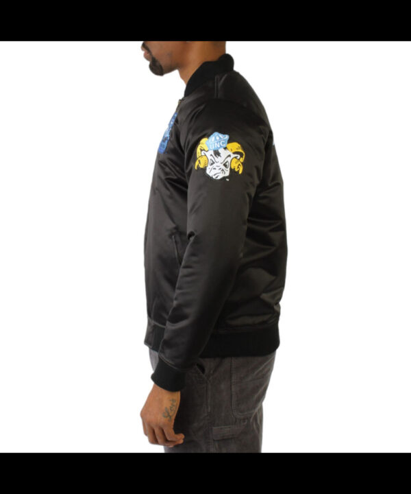 University of North Carolina Black Satin Bomber Jacket