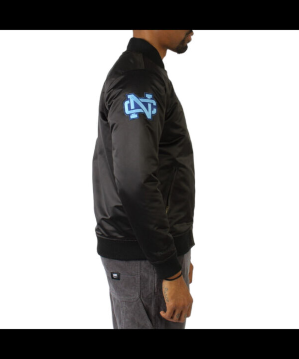 University of North Carolina Black Satin Bomber Jacket