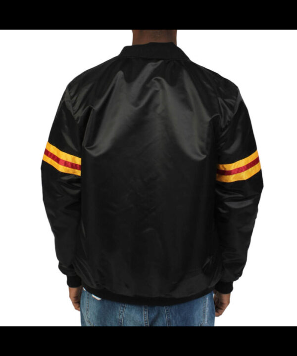 USC Trojans Striped Black Satin Jacket