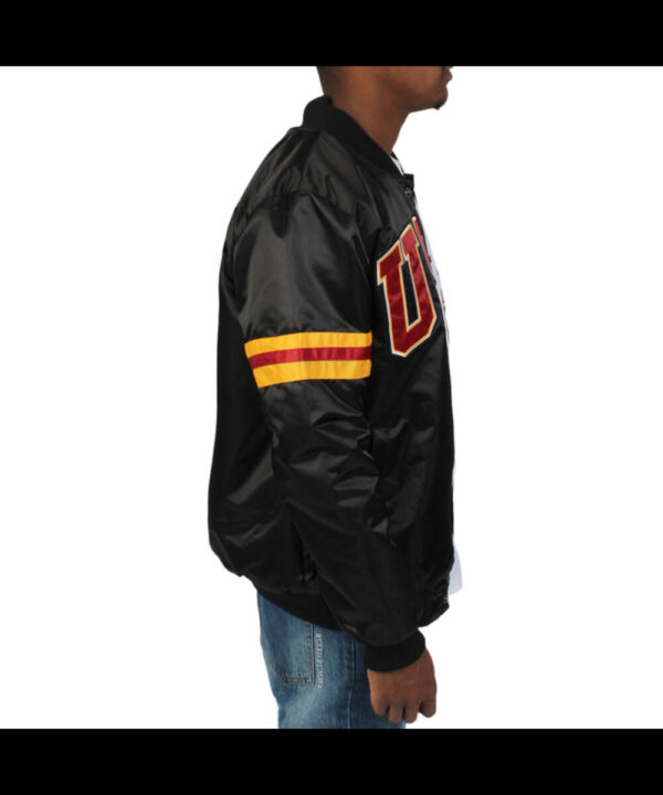 USC Trojans Striped Black Satin Jacket