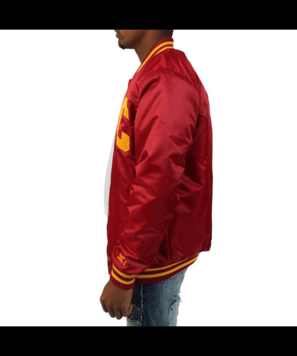 USC Trojans Varsity Red Satin Jacket
