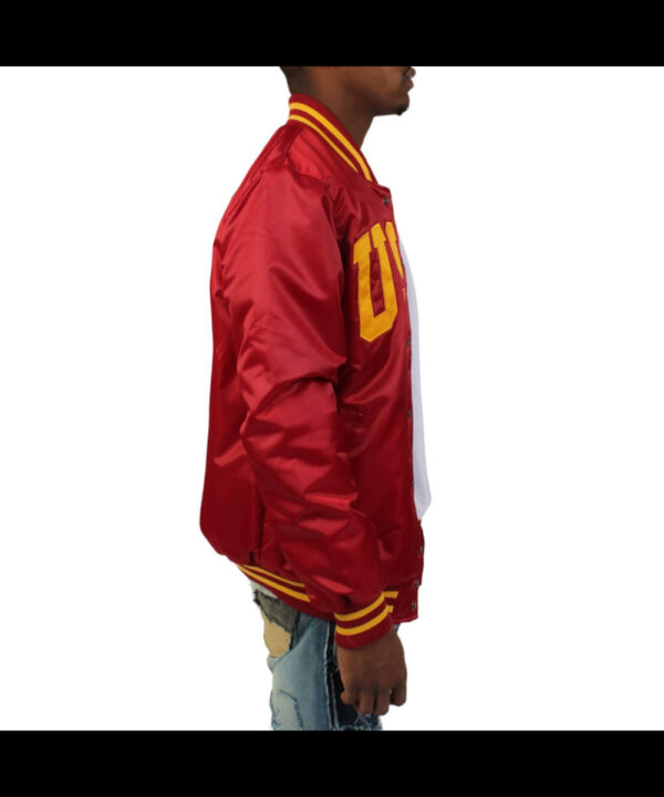 USC Trojans Varsity Red Satin Jacket
