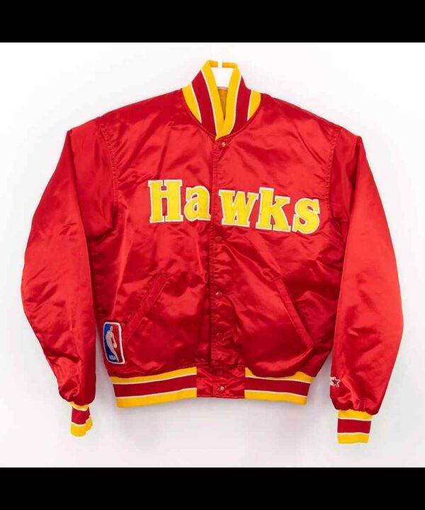 Atlanta Hawks Vintage Red Bomber Jacket