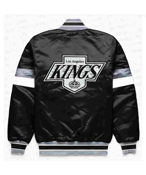 LA Kings Home Game Black Varsity Satin Jacket
