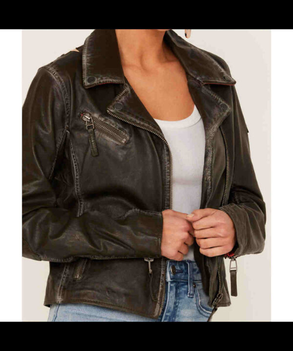 Women’s Christy Scatter Star Leather Jacket