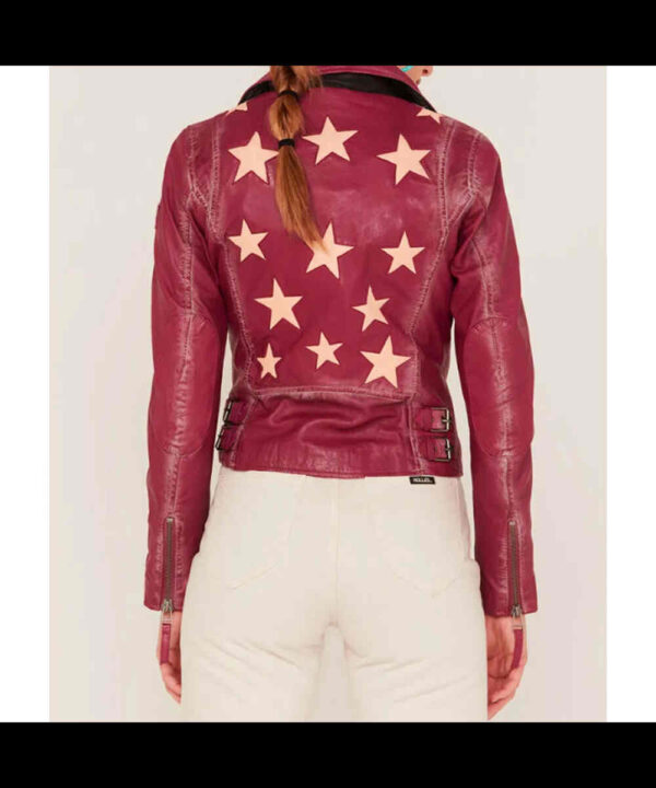 Women’s Christy Scatter Star Leather Jacket