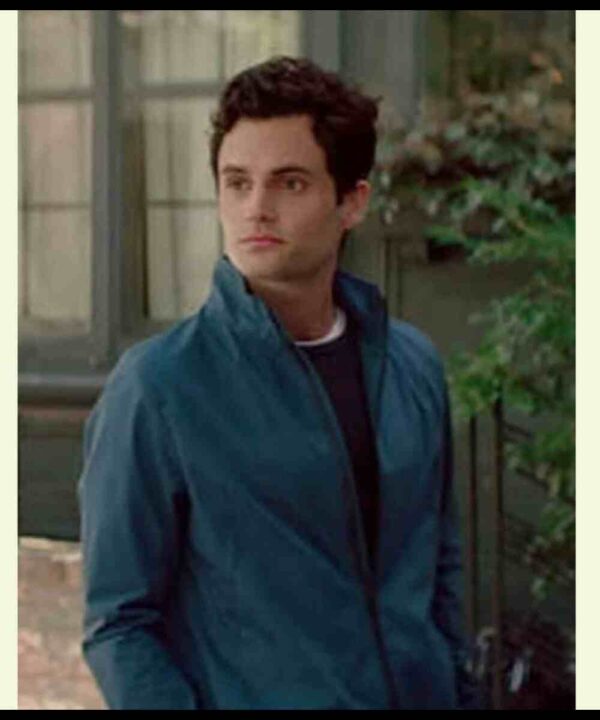You Joe Goldberg Blue Cotton Jacket