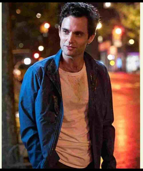 You Joe Goldberg Blue Cotton Jacket
