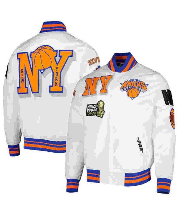 2x Finals Champions Mash Up Capsule New York Knicks White Jacket