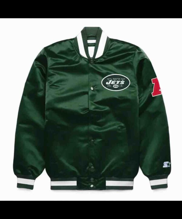 NY Jets Dark Green Satin Jacket