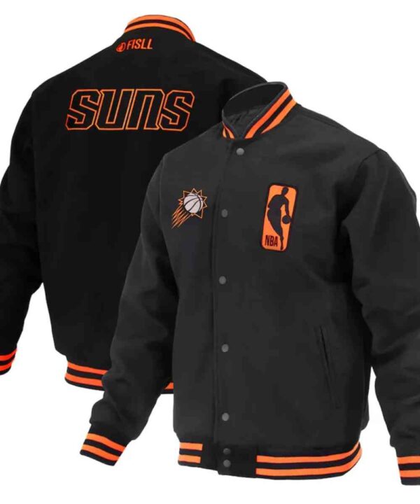 Phoenix Suns Logoman Shadow Black Varsity Jacket