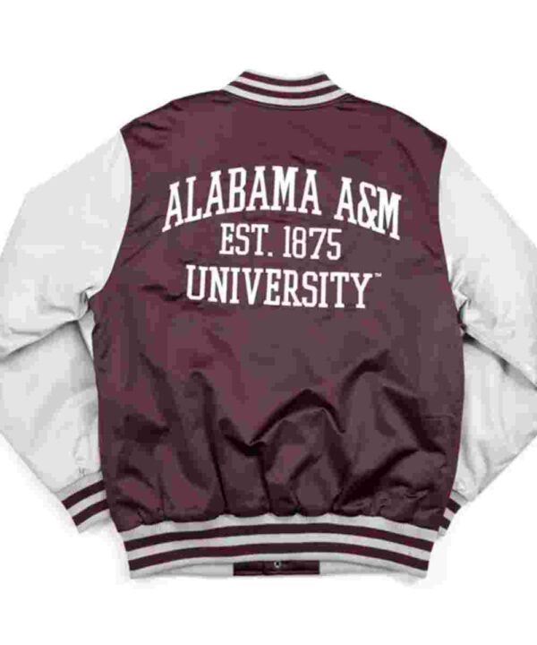 Alabama A&M Bulldogs Maroon and Light Gray Jacket