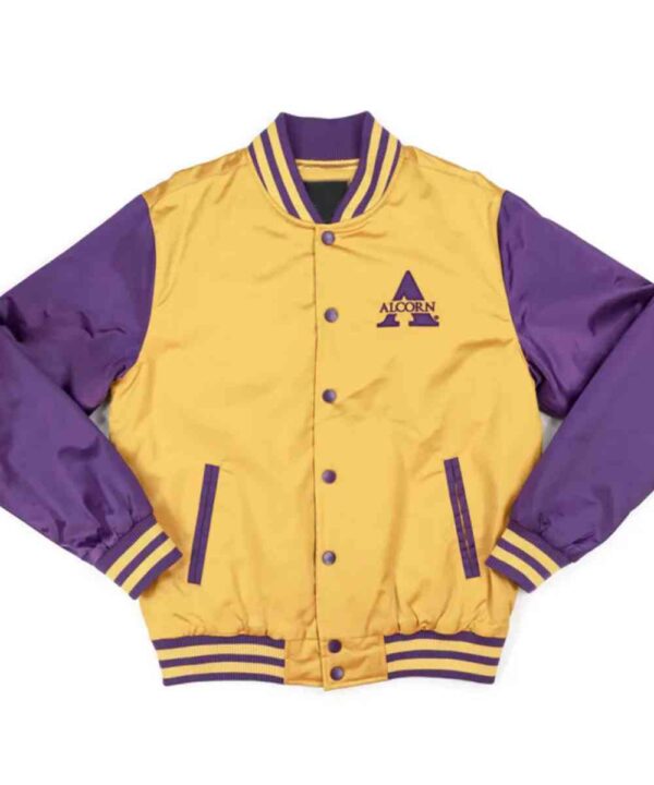Alcorn State Gold and Purple Baseball Jacket