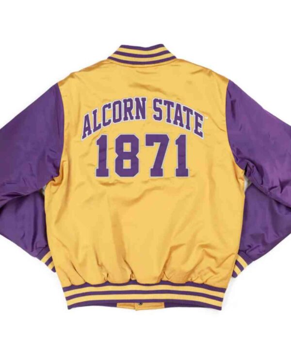Alcorn State Gold and Purple Baseball Jacket