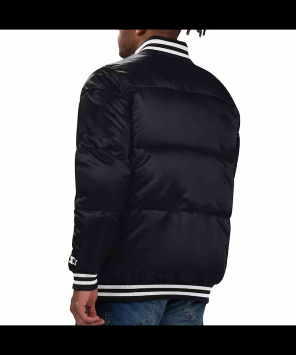 Atlanta Braves Puffer Black Satin Jacket