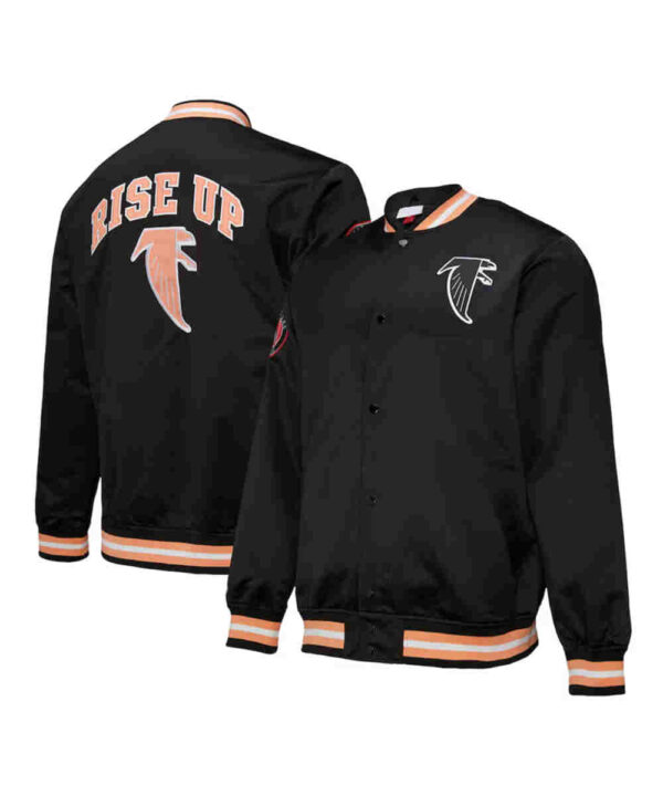 Atlanta Falcons Double Down Black Satin Jacket