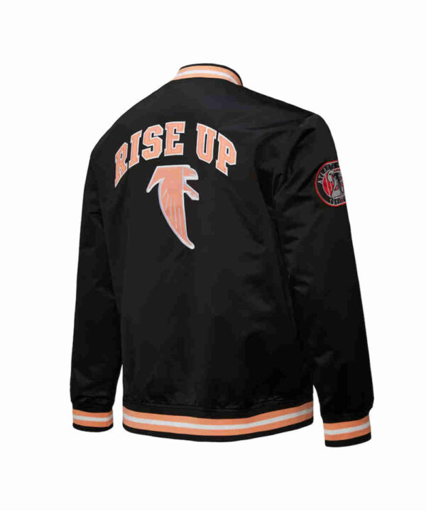 Atlanta Falcons Double Down Black Satin Jacket