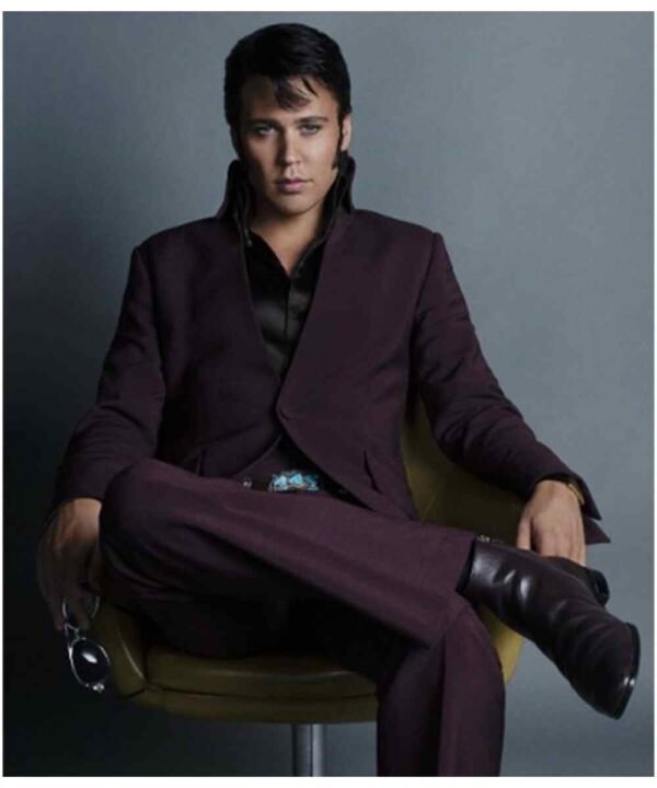 Elvis Austin Butler Maroon Blazer