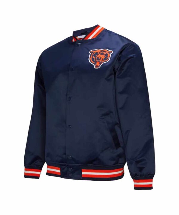 Chicago Bears Double Down Navy Satin Jacket