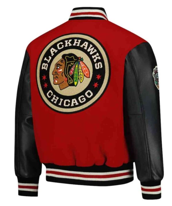 Chicago Blackhawks 2025 Red Winter Classic Coaches Varsity Jacket
