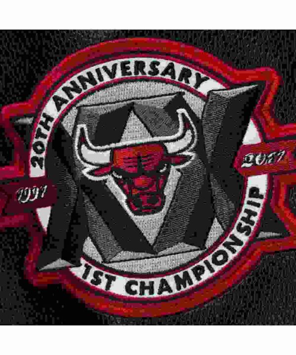 Chicago Bulls Black Out Vintage Logo Varsity Jacket