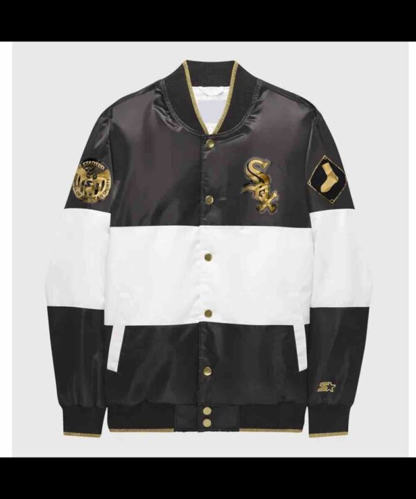 Chicago White Sox Ty Mopkins Black and White Satin Jacket