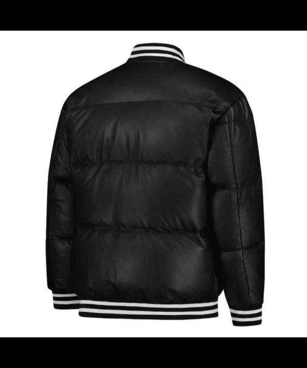 Chicago White Sox Puffer Black Satin Jacket