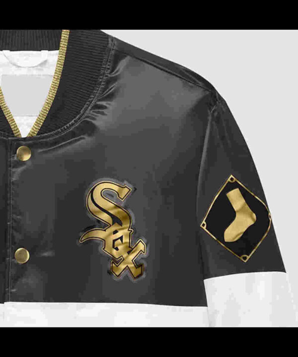 Chicago White Sox Ty Mopkins Black and White Satin Jacket