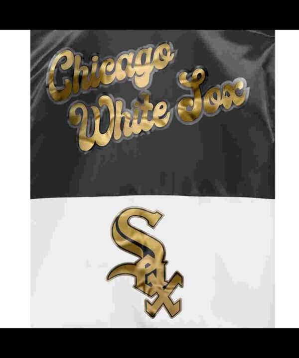 Chicago White Sox Ty Mopkins Black and White Satin Jacket