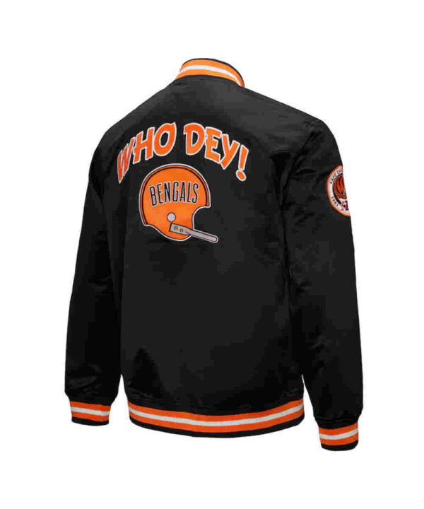 Cincinnati Bengals Double Down Black Satin Jacket