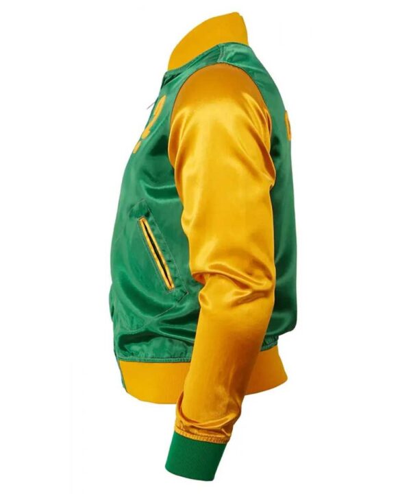 Clearing ? Color Block Satin Jacket