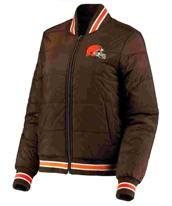 Cleveland Browns Goal Brown Field Bomber Jacket