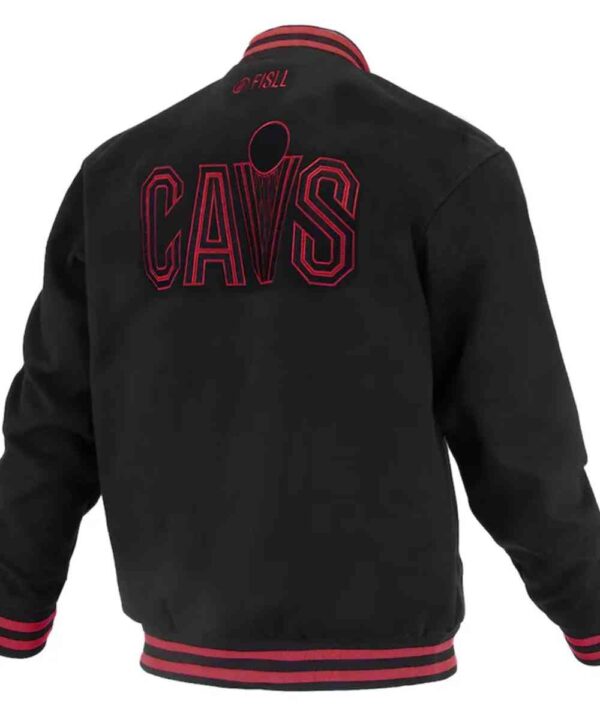 Cleveland Cavaliers Logoman Shadow Black Varsity Jacket