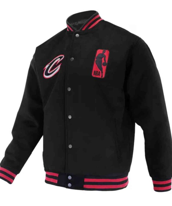 Cleveland Cavaliers Logoman Shadow Black Varsity Jacket