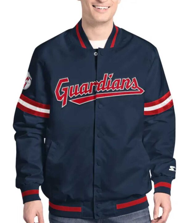 Cleveland Guardians Scout Varsity Satin Jacket