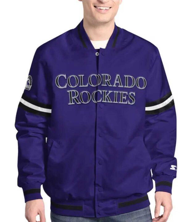 Colorado Rockies Scout Varsity Satin Jacket