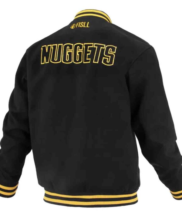 Denver Nuggets Logoman Shadow Black Varsity Jacket