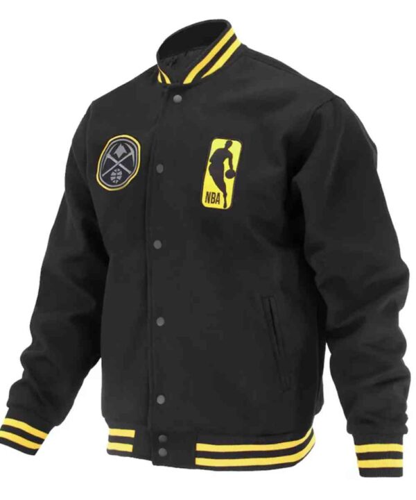 Denver Nuggets Logoman Shadow Black Varsity Jacket
