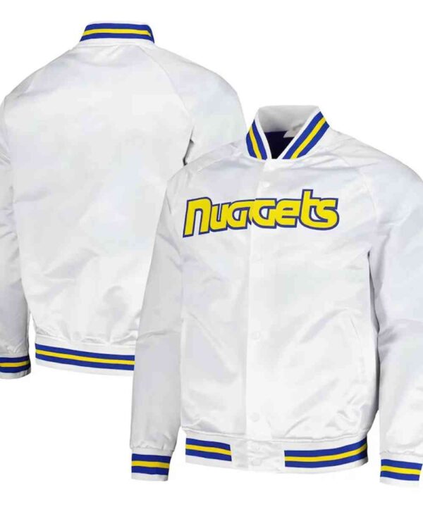 Denver Nuggets Throwback Wordmark White Jacket