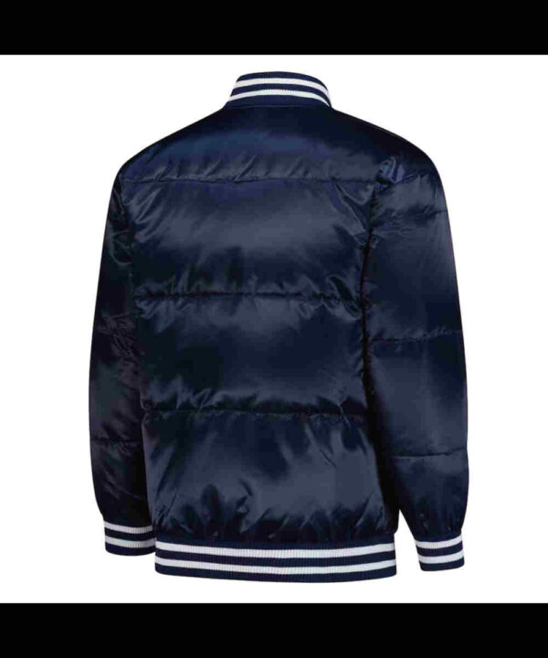 Detroit Tigers Puffer Navy Satin Jacket