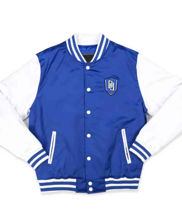 Dillard University Royal and White Baseball Jacket