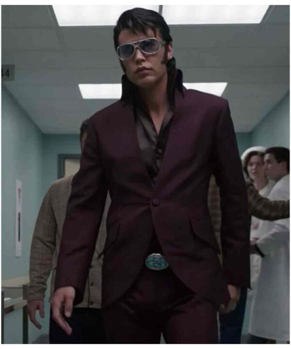 Elvis Austin Butler Maroon Blazer